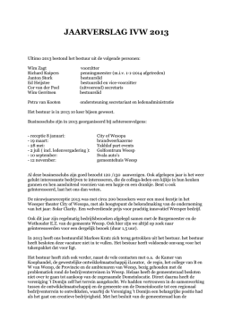 JAARVERSLAG IVW 2013 def - Bedrijvenvereniging Weesp (IVW)