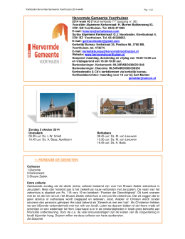 1- RONDOM DE DIENSTEN Hervormde Gemeente Voorthuizen