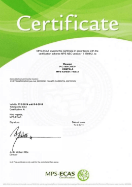 MPS ABC Qualification A Certificate 2014