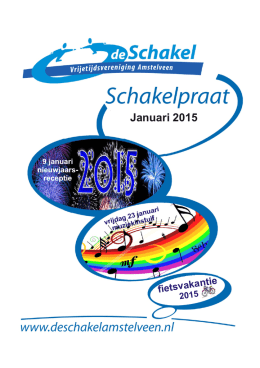 Januari 2015 - De Schakel