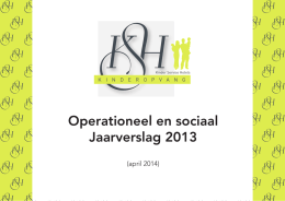 KSH sociaal jaarverslag 2013 - Kinder Service Hotels b.v.