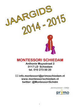 JAARGIDS 2014-2015 Montessori Schiedam