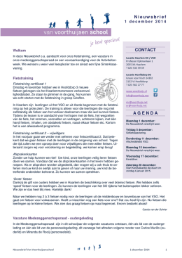 Nieuwsbrief 1 december 2014