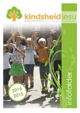 1 welkom in onze school - Kindsheid Jesu - Schoten