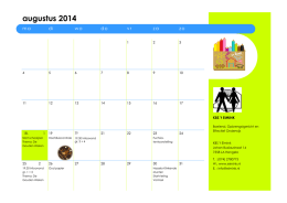Kalender schooljaar 2014 2015