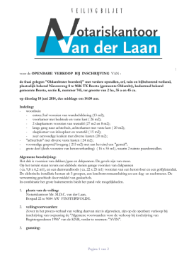 Veilingbiljet - Notaris van der Laan