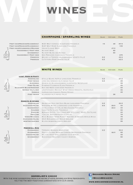 Wijnkaart (pdf) - Breakers Beach House