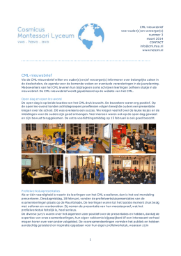 Nieuwsbrief 3 - Montessori Scholengemeenschap Amsterdam
