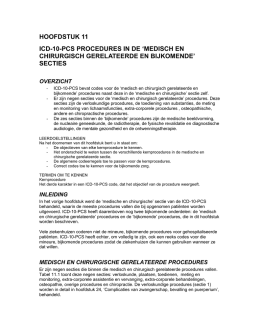 HOOFDSTUK_11_ICD-10-PCS PROCEDURES IN DE MEDISCH