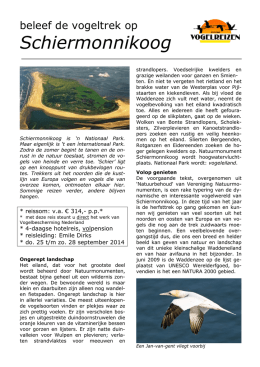 download de brochure - Stichting Vogelreizen
