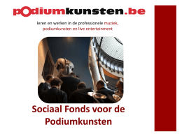 Sociaal Fonds voor de Podiumkunsten