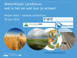 WaterWijzer Landbouw: wat is het en wat kun je ermee?