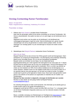 Lees het verslag van de contactdag