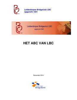 HET ABC VAN LBC - Leiderdorpse Bridgeclub