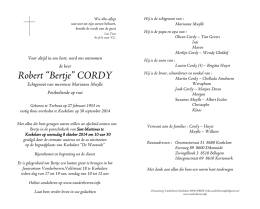 Robert “Bertje” CORDY - Uitvaartzorg Vanderheeren Koekelare en