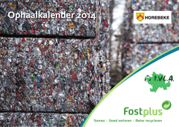 Afvalkalender 2014 - Gemeente Horebeke