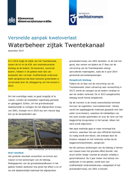 Waterbeheer zijtak Twentekanaal