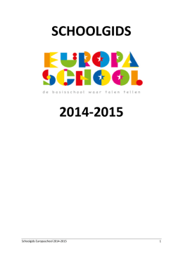 Klik hier voor de schoolgids 2014 2015