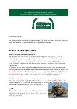 Nieuwsbrief Mei 2014 - Mountainbikeclub Bar End