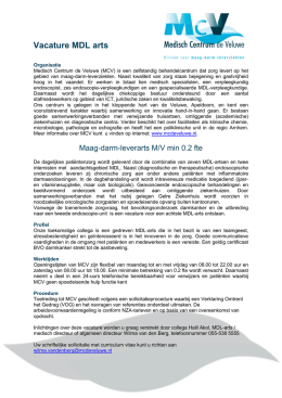 Vacature MDL arts