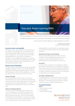 Executive Action Learning MBA