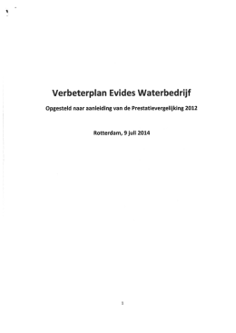 "Verbeterplan Evides Waterbedrijf" PDF document
