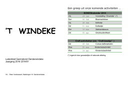 Jaargang 20 nr 2014/1 - Gezinsbond Denderwindeke