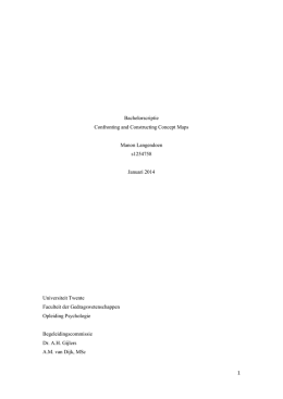 1 Bachelorscriptie Confronting and Constructing Concept Maps
