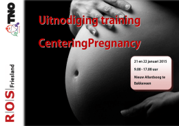 21/22 jan: CenteringPregnancy training
