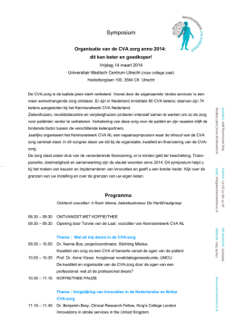 Symposium - Kennisnetwerk CVA NL