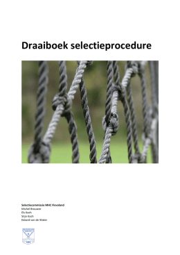 Draaiboek selectieprocedure