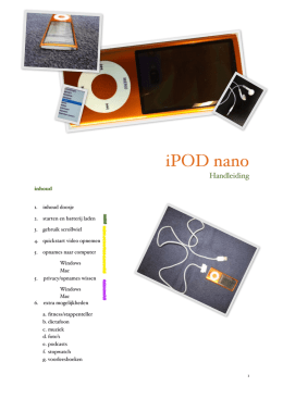 Handleiding iPod nano