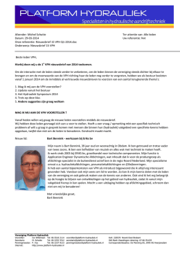 Nieuwsbrief VPH _15_Q1-2014 - Vereniging Platform Hydrauliek