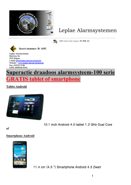 Download PDF - Leplae Alarmsystemen