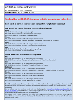 ICD-10-BE codeertips voor artsen en codeerders