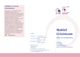 Folder Mobiel Crisisteam - Netwerk GGZ regio Noord