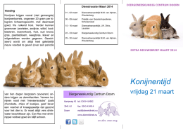 Extra nieuwsbrief konijnentijd - Diergeneeskundig Centrum Doorn