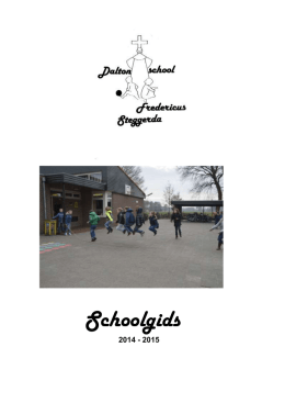 Schoolgids Fredericusschool 2014 - 2015