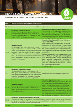 programma vlaco-symposium eindproducten : the next generation