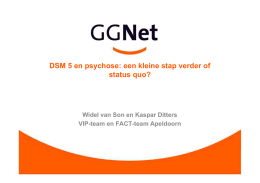 DSM 5 en psychose - de ggz academie