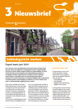 Nieuwsbrief juli 2014 - Gemeente Leeuwarden