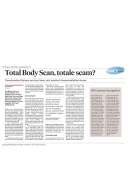Total Body Scan, totale scam?