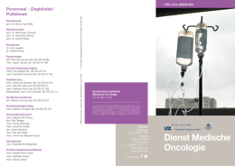 Voorstelling dienst Medische Oncologie
