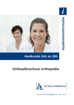 2A5 en 2B5 orthopedie - AZ Maria Middelares