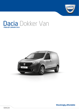 Prijslijst Dacia Dokker Van 2015