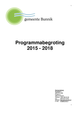 (619 KB) Programmabegroting 2015-2018