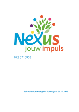 school informatiegids 2014-2015 - Nexus Speciaal basisonderwijs