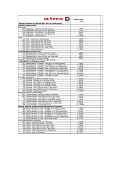 Achmea tarieven 2015 (pdf)