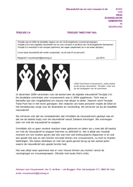 lees meer - Bond van Vrije Evangelische Gemeente
