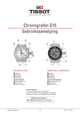 Chronografen G15 Gebruiksaanwijzing - Product Support